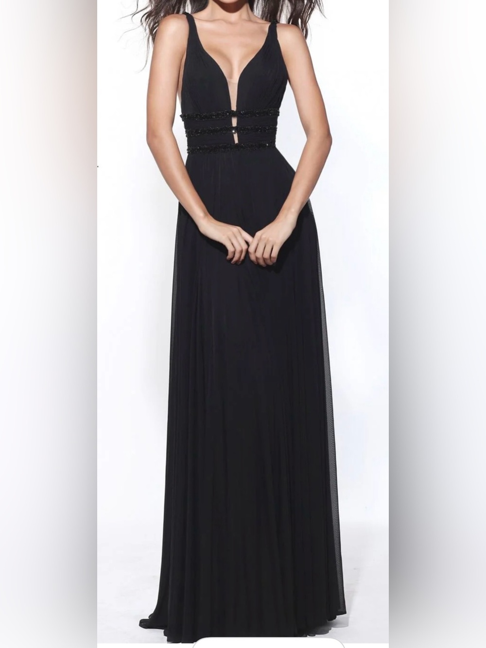 Sherri Hill 51183 Black formal dress size 0 flawed